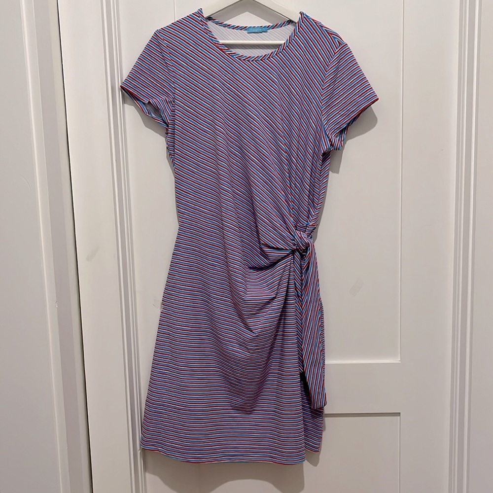 J.McLaughlin ladies XL summer dress.Perfect for July 4th.Red white & blue stripe